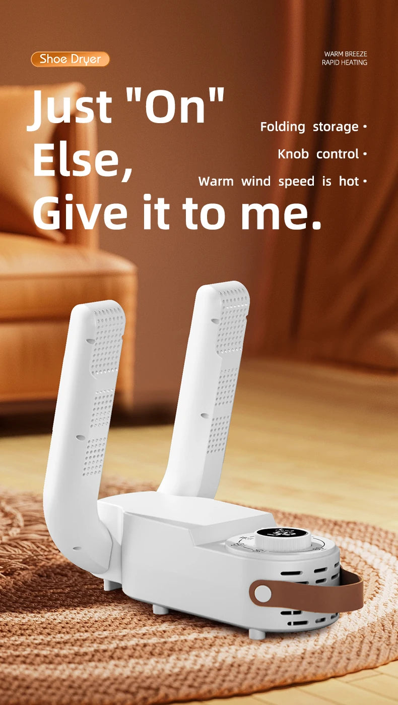 HOMEFISH Intelligent Shoe Dryer Quick Drying Deodorizing Sterilizing Adjustable Timer Household Shoe Warmer And Heater Beauty World Shop