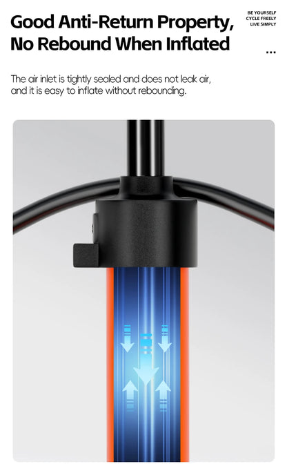 WEST BIKING 160PSI Bike Pump With Gauge Portable Stainless Steel Bike Pump Schrader Presta Valve Inflator Bike Accessories Beauty World Shop