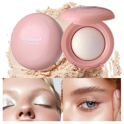 Long-lasting Waterproof Fine Shimmer Highlighter, Natural Glossy Effect, Brighten the Contour and Modify the Face Beauty World Shop