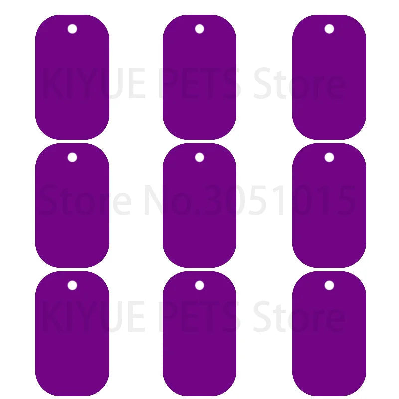 100Pcs Dog Tag Military Pet Id Tags Aluminum Name Pendant Blank Dog Tags Personalized Customized Dog Tag Beauty World Shop