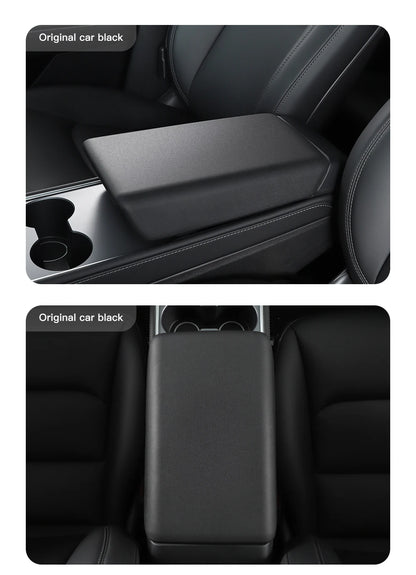 YZ For Tesla Model 3 Y Highland Juniper Car Center Console Armrest Pad Soft Case Central Armrest Box Cover 2026 Auto Accessories Beauty World Shop