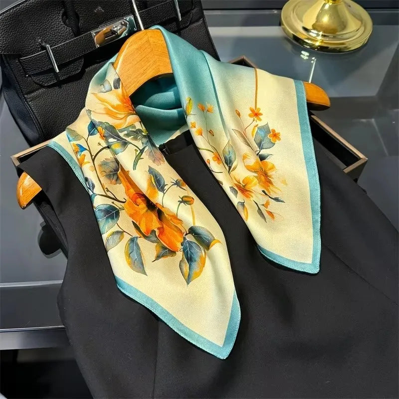 Scarf 100% Silk Bandana Women Square Scarves Wrap Kerchief Spring Fashion Luxury High Quality Headband Hijab Shawls 2026 Beauty World Shop