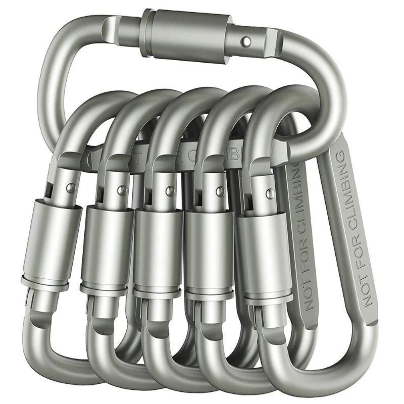 4-6PCS Carabiner Set For Key Camping Survival EDC Outdoor Keychain Clip  Alloy Aluminum Tactical Caribiner Hook Karabiners Beauty World Shop