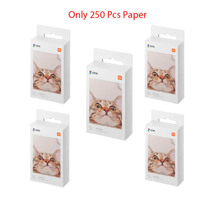 Original 100% Xiaomi ZINK Pocket Printer Paper Self-adhesive Photo Print 50pcs Sheets Xiaomi 3-inch Mini Pocket Photo Printer CN Beauty World Shop