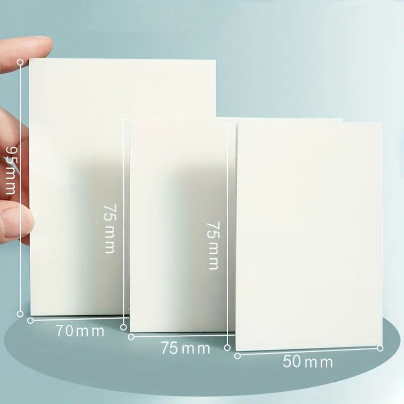 50 Sheets Transparent Sticky Note Pads Waterproof Self-Adhesive Memo Notepad School Office Supplies Stationery Beauty World Shop
