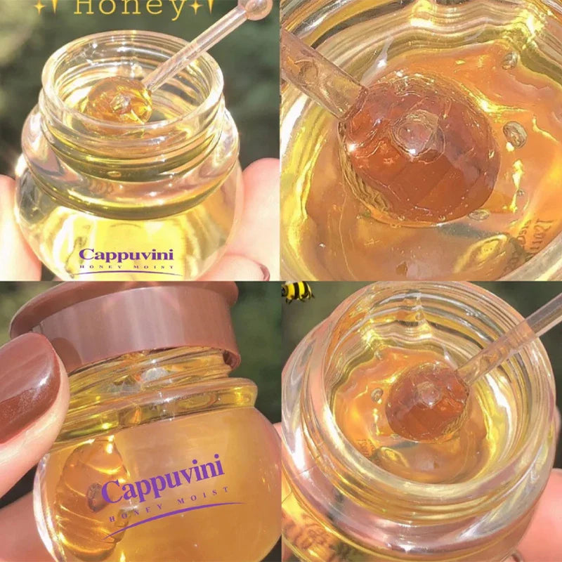 Transparent Honey Pot Lip Mask Moisturizes, Moisturizes, Lightens Lip Lines, Sleep Lip Mask, and Lip Care Beauty Trend Shop