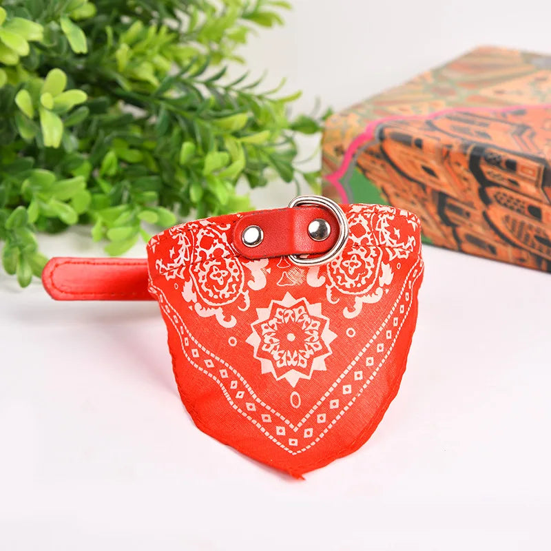 PU Cat Dog Collar with Scarf for Small Medium Dogs Chihuahua Corgi Puppy Adjustable Collars Pet Supplies accesorios para perros Beauty World Shop