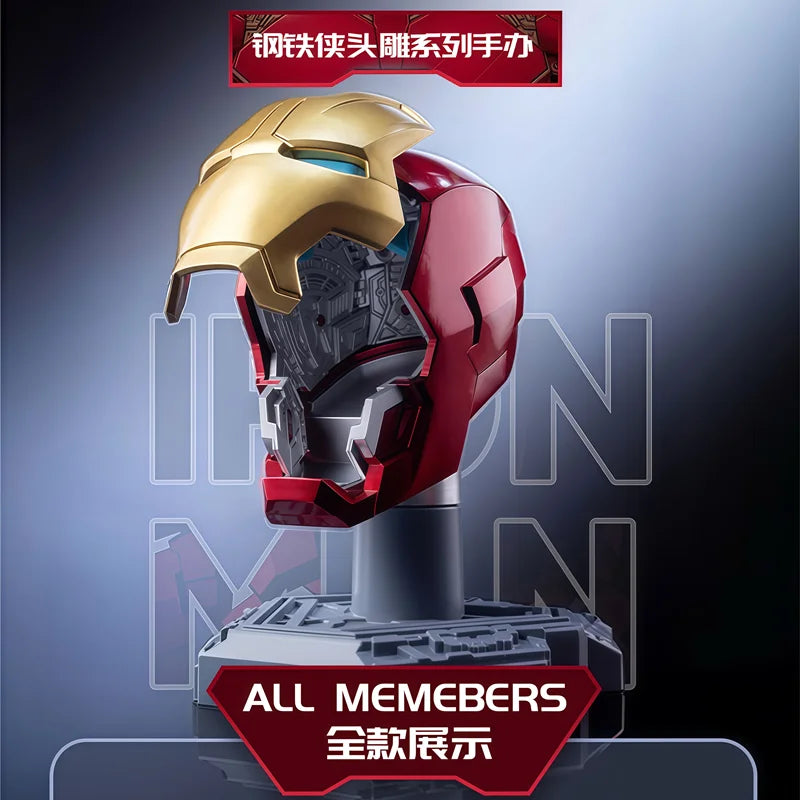 MORSTORM Tony Stark Iron Man Helmet MK7 MK15 MK46 MK85 MK42 MK21 MK 16 Anime Figure Model Assembly Toys Blind Box Christmas Gift Beauty World Shop