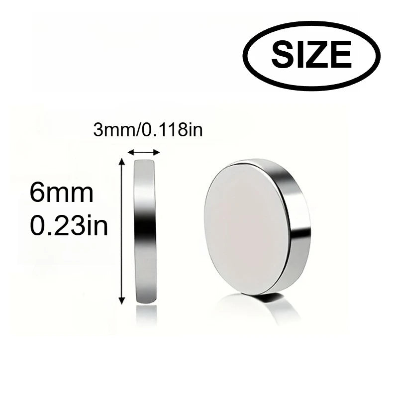 10x3/6x3mm mini whiteboard magnet, widely used in Halloween DIY, refrigerator stickers warehouse tool classification bag buttons Beauty World Shop