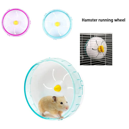 Hamster Wheel Running Disc Toy Sport Running Silent Transparent Small Pet Rotatory Jogging Wheel Toys Pet Hamster Cage Supplies Beauty World Shop