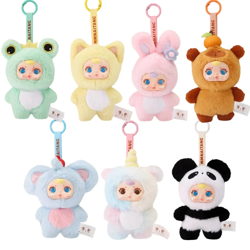 New Cute Milk Candy Capybara Elephantidae Panda Anime Figure Plush Pendant Backpack Decor Blind Box Surprise Toys Birthday Gifts Beauty World Shop