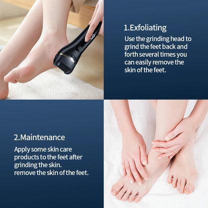 Rechargeable Electric Foot Grinder - USB Powered Callus Remover with Adjustable Speeds, for Men & Women's Pedicure and Self-Care Beauty World Shop