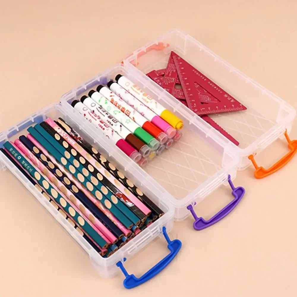 3/6-layer Paintbrush Box Watercolor Detachable Pen Storage Box Color Multi-function Stationery Organizer School Supplies Beauty World Shop