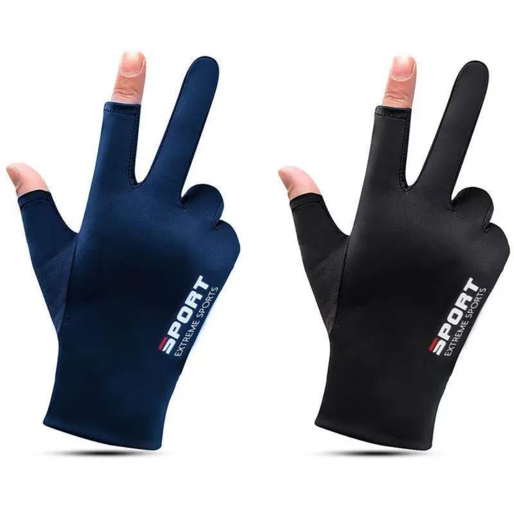 Ice Silk Halffinger Cycling Gloves for Men and Women Outdoor Sports Fitness Driving Fishing Highelastic Comfortable Beauty World Shop