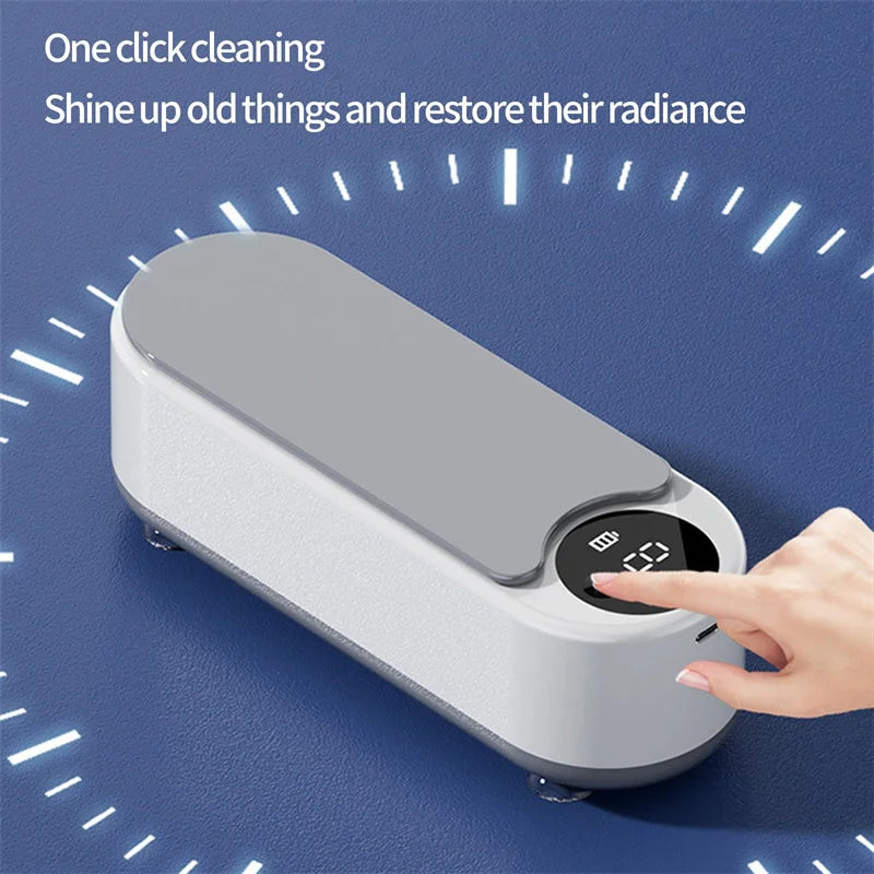 Portable Household Cleaning Machine, 450ml Clean Pod Ultrasonic Cleaner, Jewelry Cleaner Machine for Ring, Glasses, Makeup Brush Beauty World Shop