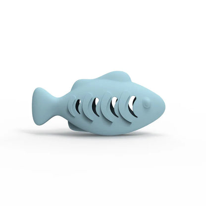 Silicone Treat Dispensing Fish Teeth Cleaning Self-Playing Boredom Relief Cats Wand Kitten Chew Resistant Molar Interactive Toy Beauty World Shop