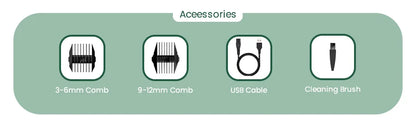 Men's Electric Groin & Body Shaver - Waterproof Dual Head Trimmer Kit w/ LED Light & Foil Blades Beauty World Shop