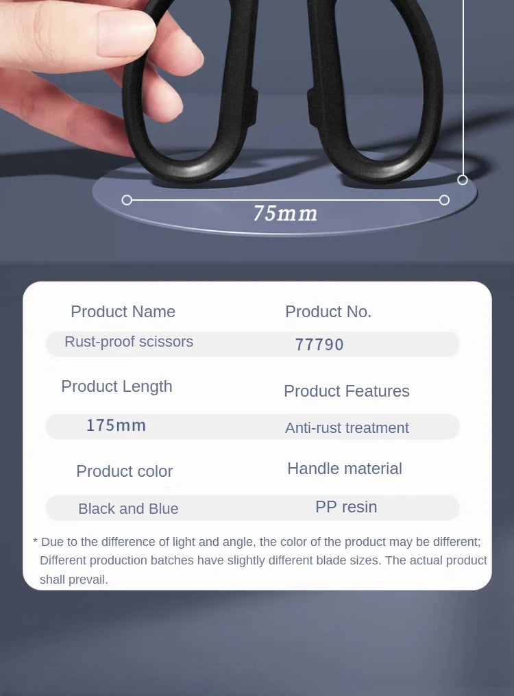 1/2Pcs 210/175mm Black Stainless Steel Scissors Business Office Stationery Home Tailor Shears Kitchen Knife Cutter Cutting Beauty World Shop