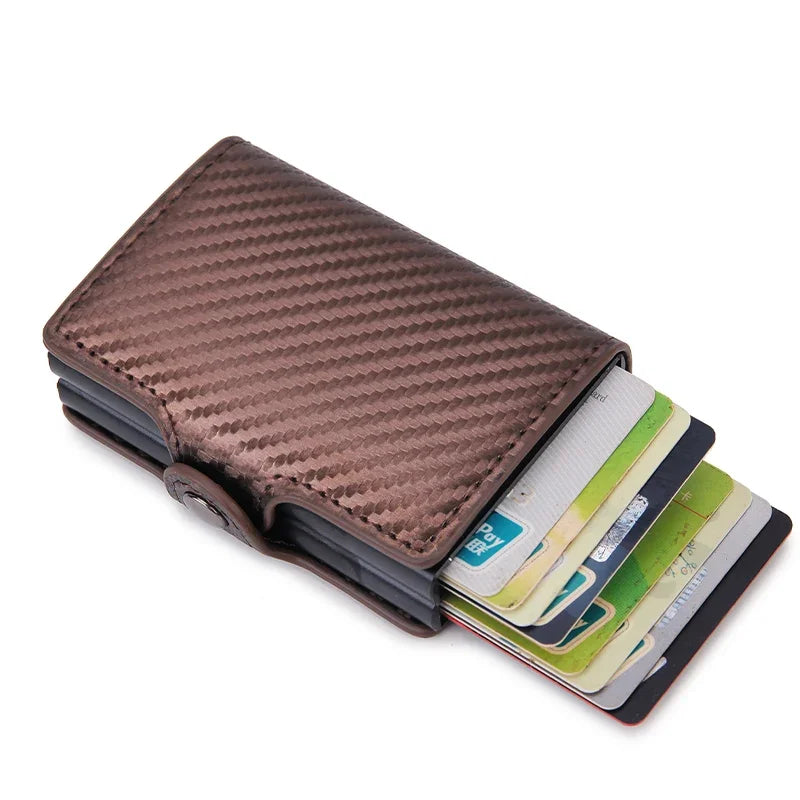 Anti Rfid Carbon Fiber Credit Card Holder Mens 14 Bank Cardholder Case Wallet Metal Minimalist Wallet Money Bag Male Purses Beauty World Shop
