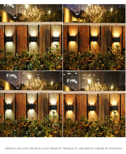 Solar LED Outdoor Light Solar Lighting Sensor Lamp Streetlights Exterior Garden Decoration Garland Waterproof Solar Wall Light Beauty World Shop