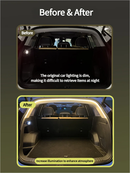 Car Trunk Led Light Strip Waterproof PVC Flexible Ambient Light Strip Automatic On/Off Hidden Installation Universal for Suv/Mpv Beauty World Shop