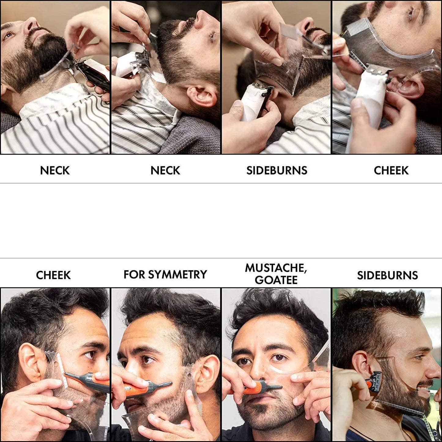 Beard Styling Comb Limpar Barba Régua Dos Homens Cuidados Pente Costeletas Barba Guarnição Contorno Ferramenta Beauty World Shop