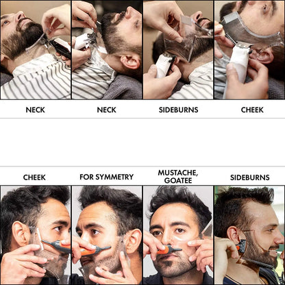 Beard Styling Comb Limpar Barba Régua Dos Homens Cuidados Pente Costeletas Barba Guarnição Contorno Ferramenta Beauty World Shop