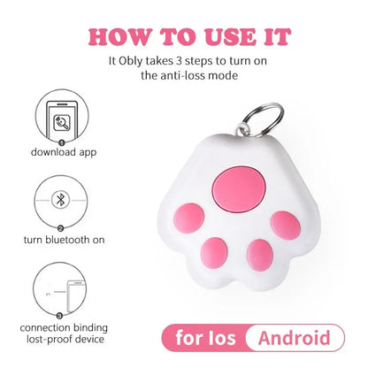 Mini Pet Anti-lost Smart GPS Tracker Key Kids Bag Finder Dog Cat Pet for IOS/ Android Locator Bluetooth Tracker Device Reminder