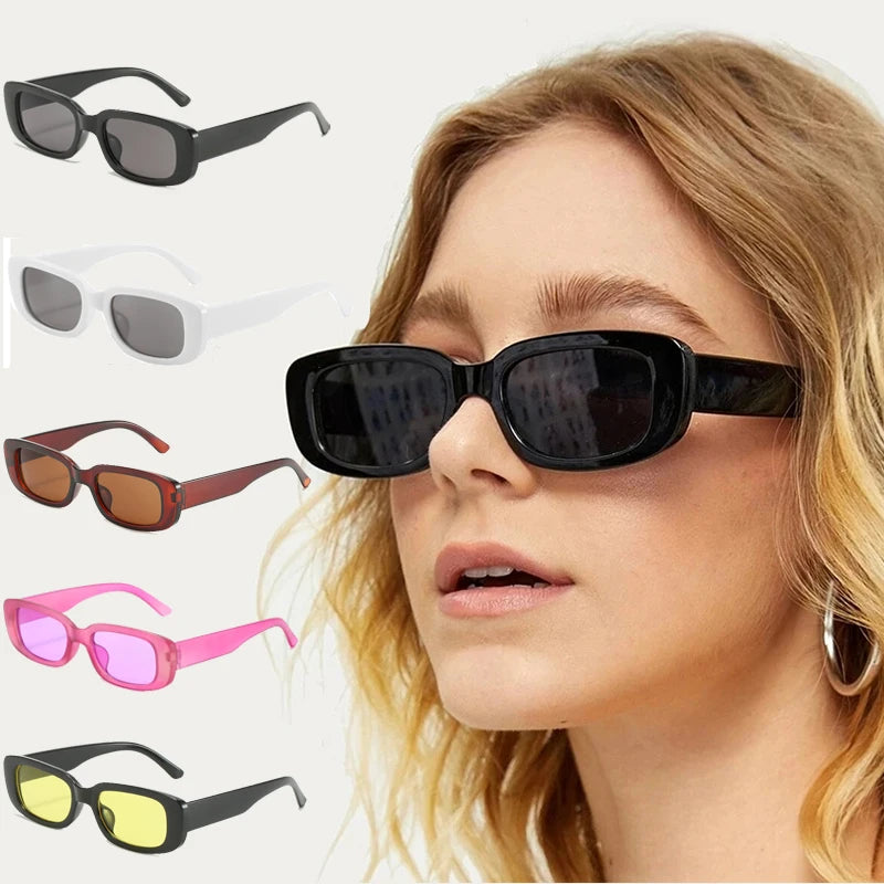 Square Sunglasses Women Rectangle Luxury Brand Designer Sun Glasses For Female Gradient Clear Small Lens Unisex Oculos De Sol Beauty World Shop