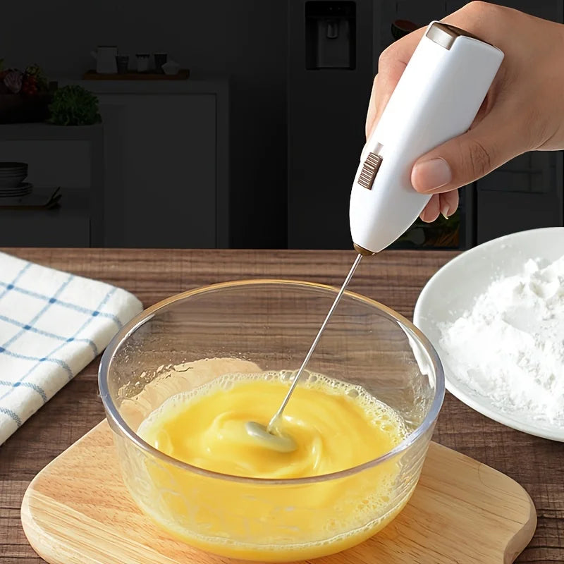Handheld Electric Egg Beater Mini Battery Powered Milk Frother Coffee Drink Mixer Milk Foamer Kitchen Tools Beauty World Shop