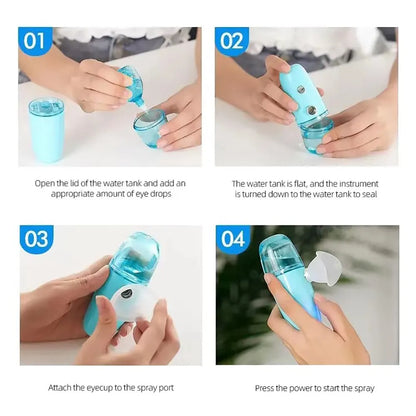 Eye Moistener Nano Spray Glasses Dry And Astringent To Relieve Fatigue Portable Usb Charging Eyewash Dry Eye Atomization Beauty World Shop