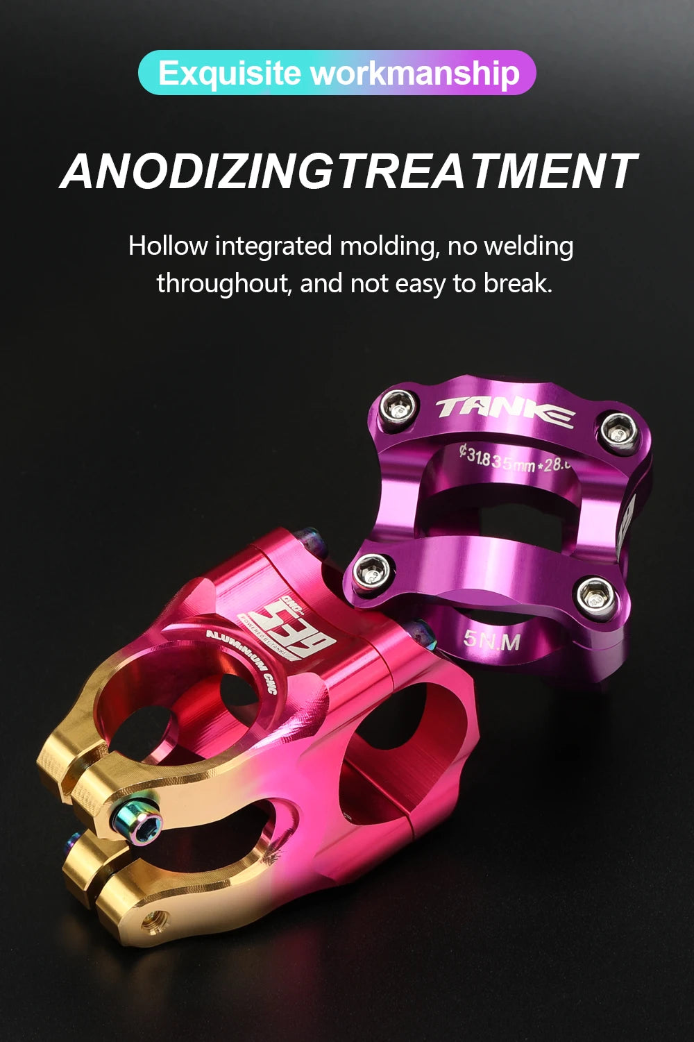 TANKE MTB Power Stem Road Bike Mountain Bicycle Bridge Short Power 35mm Rod Handlebar Table Adjustable Stem Riser 31.8 Cycling Beauty World Shop