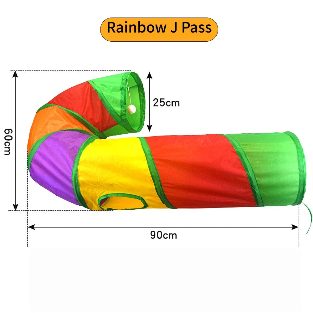 Cat Tunnel Pet Supplies Cat S T Pass Play Tunnel Foldable Cat Tunnel Cat Toy Breathable Drill Barrel for Indoor loud paper Beauty World Shop