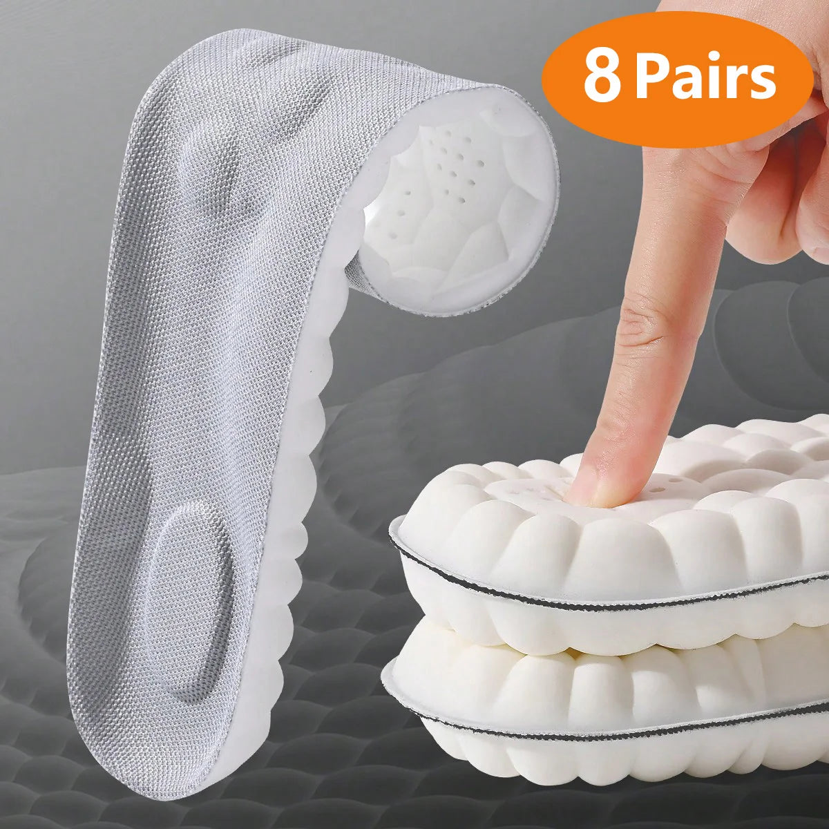 1/2/4pairs Latex Sport Insoles Soft High Elasticity Shoe Pads Orthotic Breathable Shock Absorption Cushion Arch Support Insole Beauty World Shop