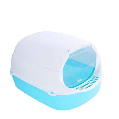 Kitty Sandbox Cat Litter Box Semi-enclosed Splashproof Cat Tray Cat Toilet Cleaning Basin Supplies Pet Toilet Kitten Tray Bedpan Beauty World Shop