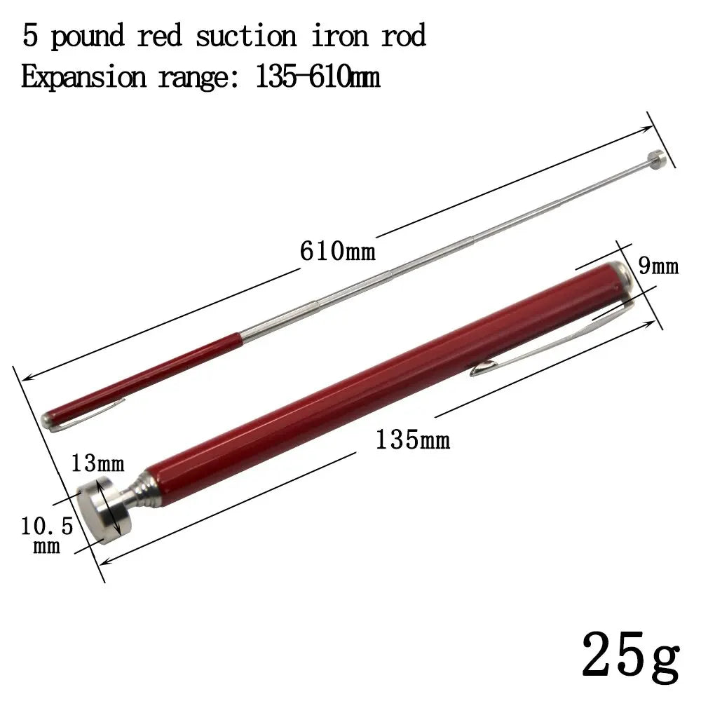 Magnetic Retractable Pickup Suction Iron Rod Portable Multifunctional Extractor Pen Clip Automotive Repair Tools Beauty World Shop