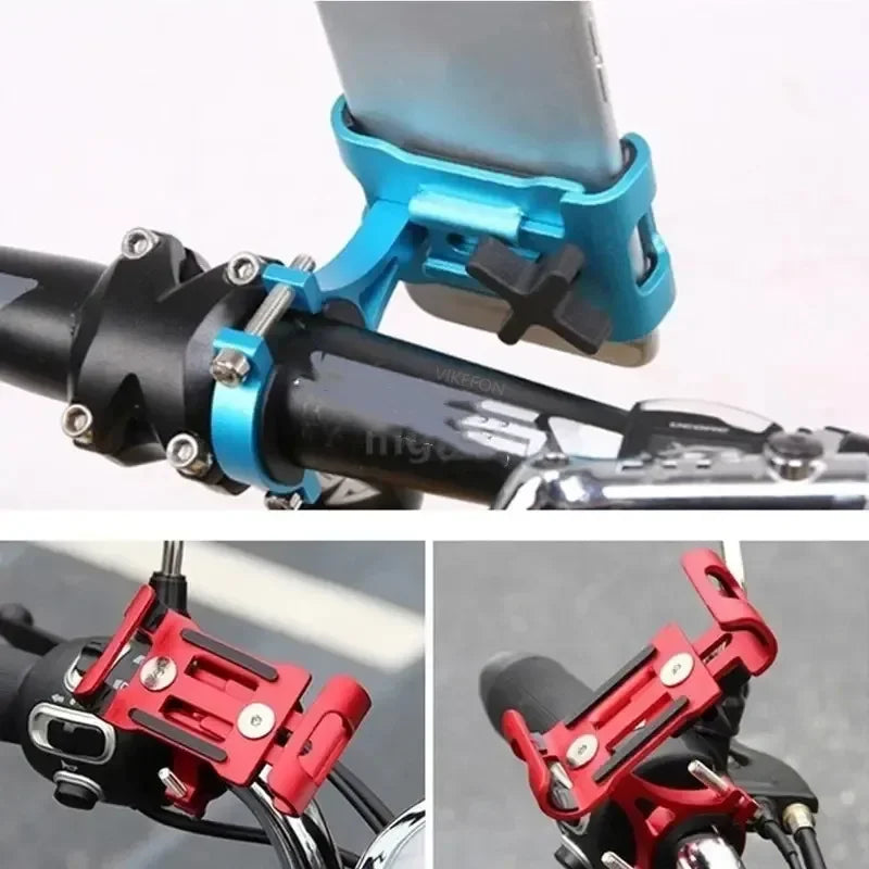 360 Rotate Metal Motorcycle Bicycle Phone Holder Aluminum Alloy Anti-slip Bracket Support GPS Clip Bike Phone Stand for iPhone Beauty World Shop