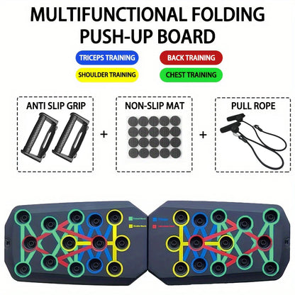 Push-up Board Set Portable Multifunctional Push-up Bar Foldable Fitness Equipment For Chest Abdomen Arms/Back Training Beauty World Shop