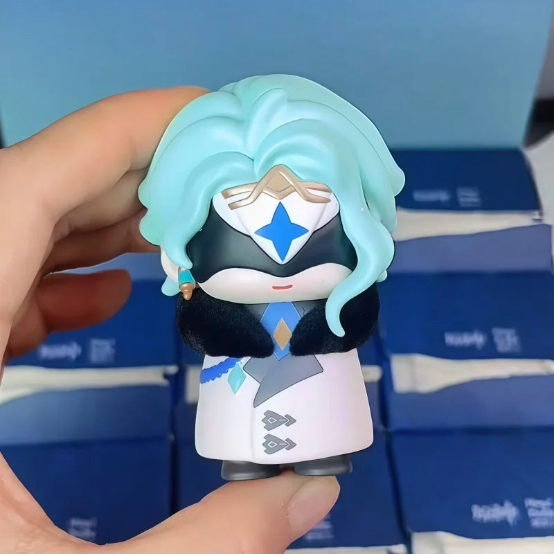 Mihoyo Genshin Impact Fatui Harbinger Q Version Series Blind Box Desktop Mini Doll Model Toys Trend Decoration Surprise Gifts Beauty World Shop