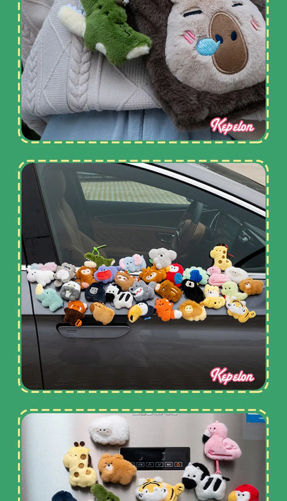 30pcs/box Original Small Aquarium Marine Animal Plush Refrigerator Sticker Blind Box Cute Magnetic Sticker Kawaii Plushies Toy Beauty World Shop