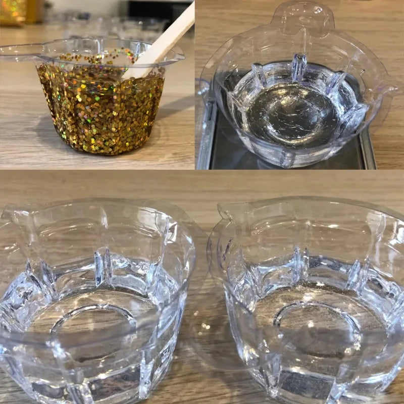 DIY Epoxy Resin Crafts Silicone Resin Mold Tool Plastic Disposable Cups Dispenser for Jewelry Making Beauty Trend Shop
