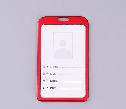 1 Pcs Aluminum Alloy Card Cover Case Bank Business Work Card Holder with ABS Retractable Badge Reel Credit ID Card Badge Bag Beauty World Shop