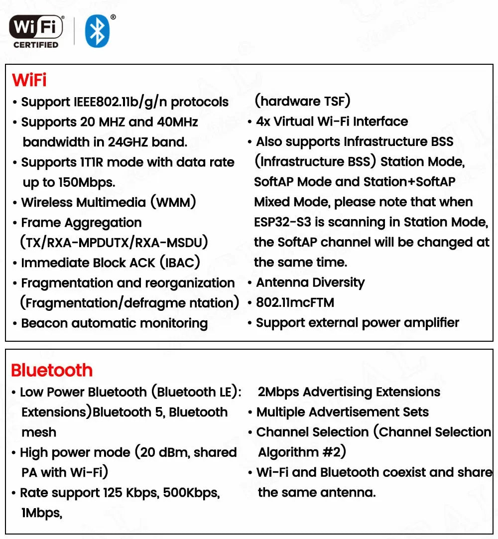 ESP32-S3 Wifi BT Module Development Board for Arduino IDE ESP32-S3-WROOM1 N16R8 N8R2 44Pin Type-C 16MB Flash 8M PSRAM ESP32 S3 Beauty World Shop