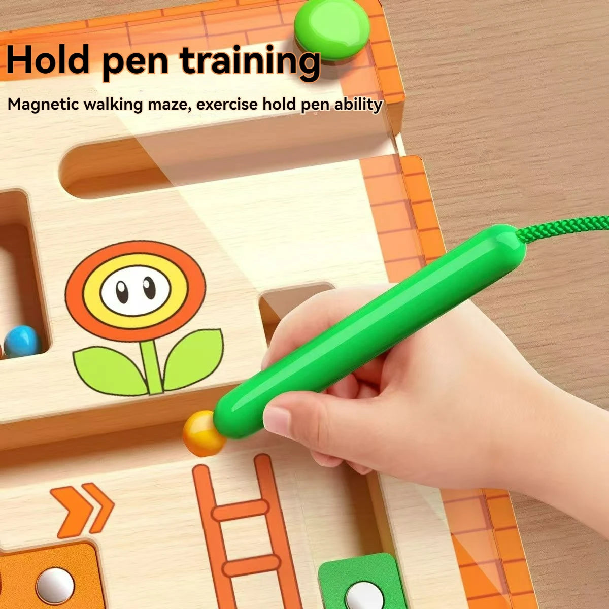 Children's Magnetic Maze Walking Ball Baby Concentration Training, Writing Logic Thinking 3 year Old Early Education Puzzle To Beauty World Shop