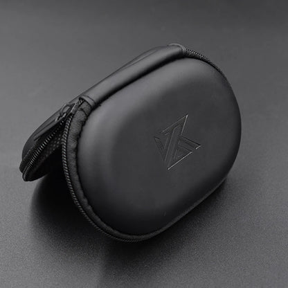 1-20PCS KZ Earphones Oval Storage Bag Wired Headphones PU Zipper Storage Box Portable Hold Case Container for KZ BA10 AS10 ES4