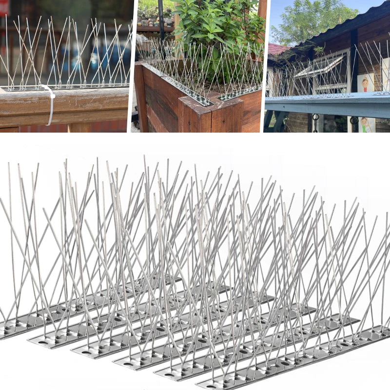 Bird Spikes Repellent Supplies Against Pigeons Crows Repeller Outdoor Defense Scare Birds Garden Scarecaper Outside Anti Gadgets Beauty World Shop