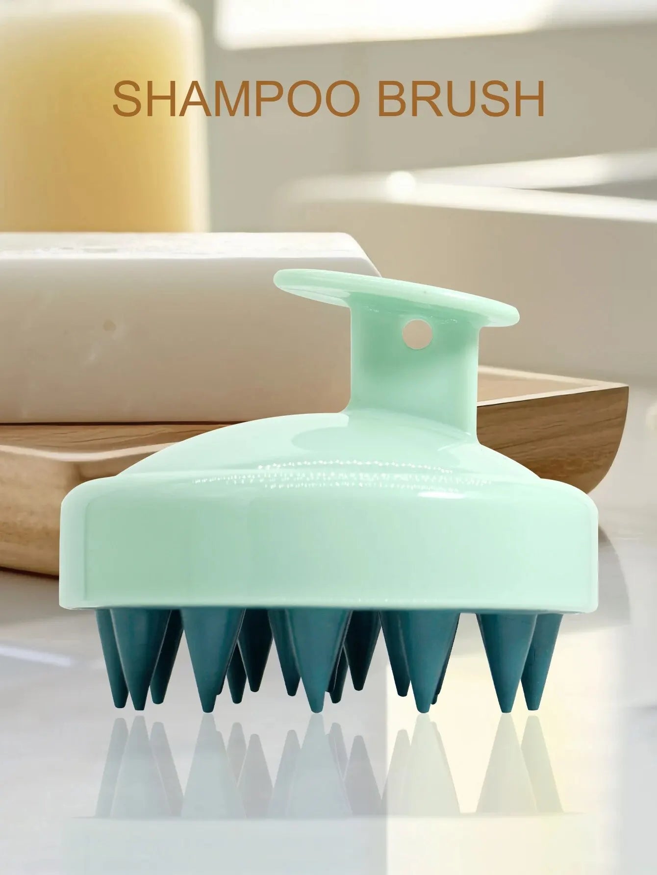 Silicone Shampoo Scalp Hair Massager Head Body Scalp Massage Brush Scalp Massage Brush Comb Magic Handle Brush Spa Massage Brush Beauty World Shop