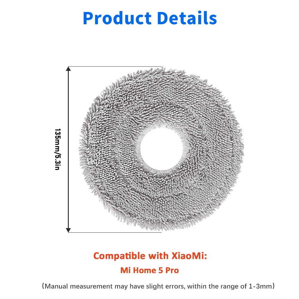 Easy Install Perfect Fit Mop Cloth Kit Mop Pad Part For Xiaomi Mijia 5 Pro OV21CN X10 Plus S10 Plus X20 X20 Plus M30 Pro M30S Beauty World Shop