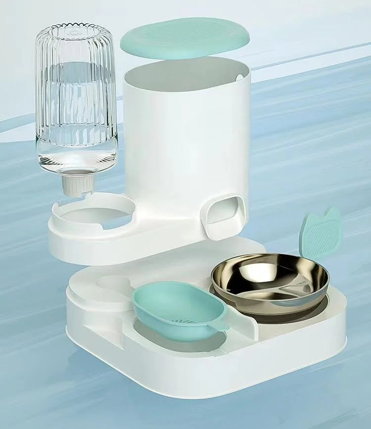 Cat bowl automatic feeder for cats, dogs, pets, water dispensers, integrated cat bowl, cat food basin, dogs, eating, drinking wa Beauty World Shop