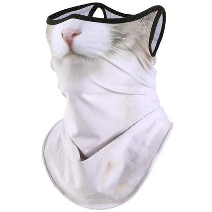 3D Animals Magic Scarf Bandana Breathable Neck Warmer Gaiter Hanging Ear Outdoor Sports Triangle Face Mask Neckerchief Summer Beauty World Shop